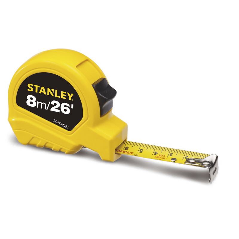 CINTA METRICA, TIPO BASICA, 1 PULGADAS X 8 METROS. MARCA STANLEY