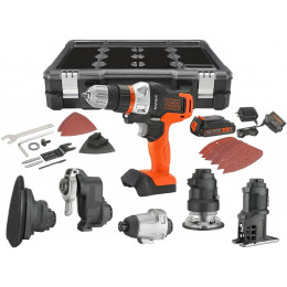 Taladro Matrix Inalámbrico 4 en 1 20v Black + Decker Mtx20k4-b3