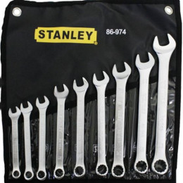 JUEGO DE 9 LLAVES COMBINADAS MILIMETRICAS, DE 8, 9, 10, 11, 12, 13, 14, 15  Y 17 MILIMETROS, 12 PUNTOS. MARCA STANLEY