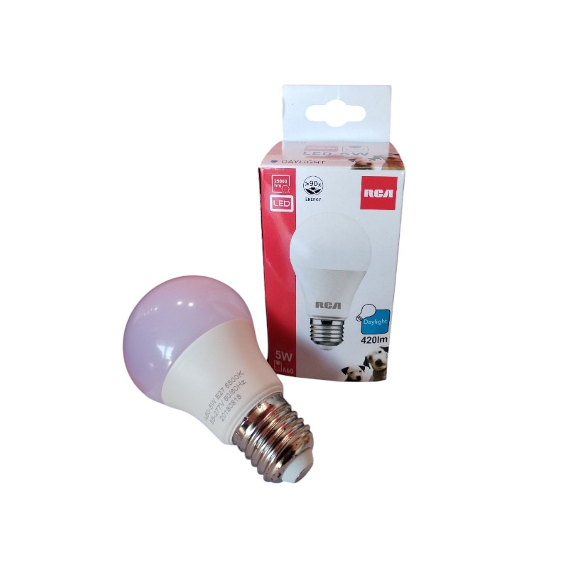 Foco LED RCA 5W luz blanca de bajo consumo RLA60D5W
