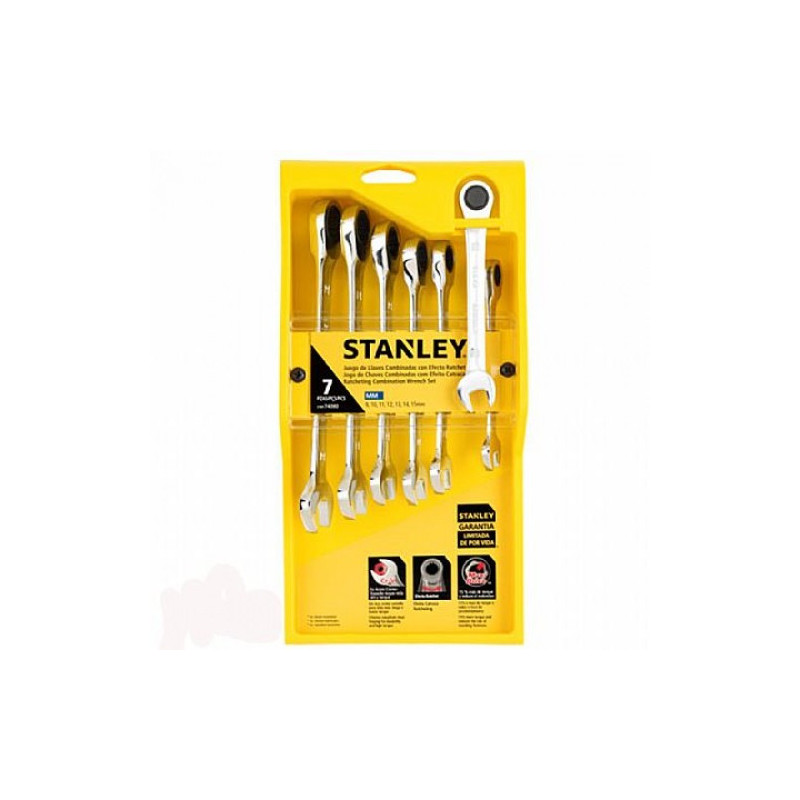 Stanley 12-Piece Combination Wrench Set | Chrome Finish Professional Tools